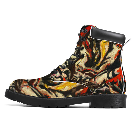 Synthetic Leather Boots "the flame"