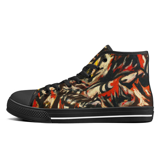 FWS High-Top Canvas Shoes With a Jackson Pollock