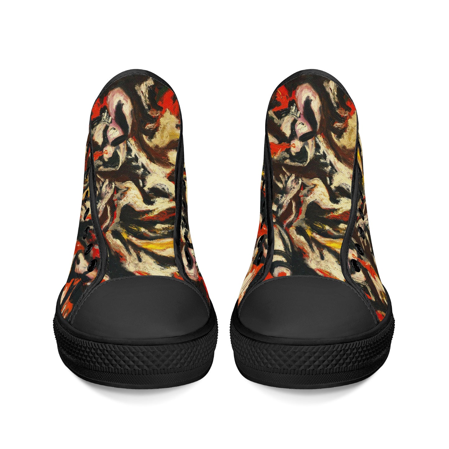 FWS High-Top Canvas Shoes With a Jackson Pollock