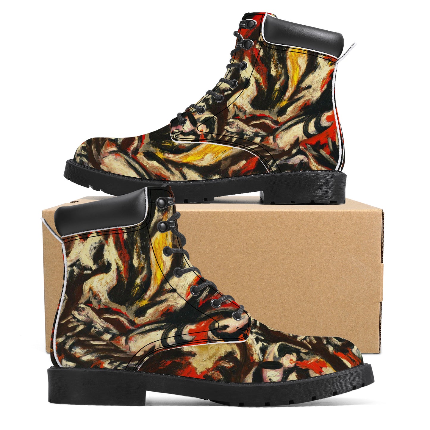 Synthetic Leather Boots "the flame"