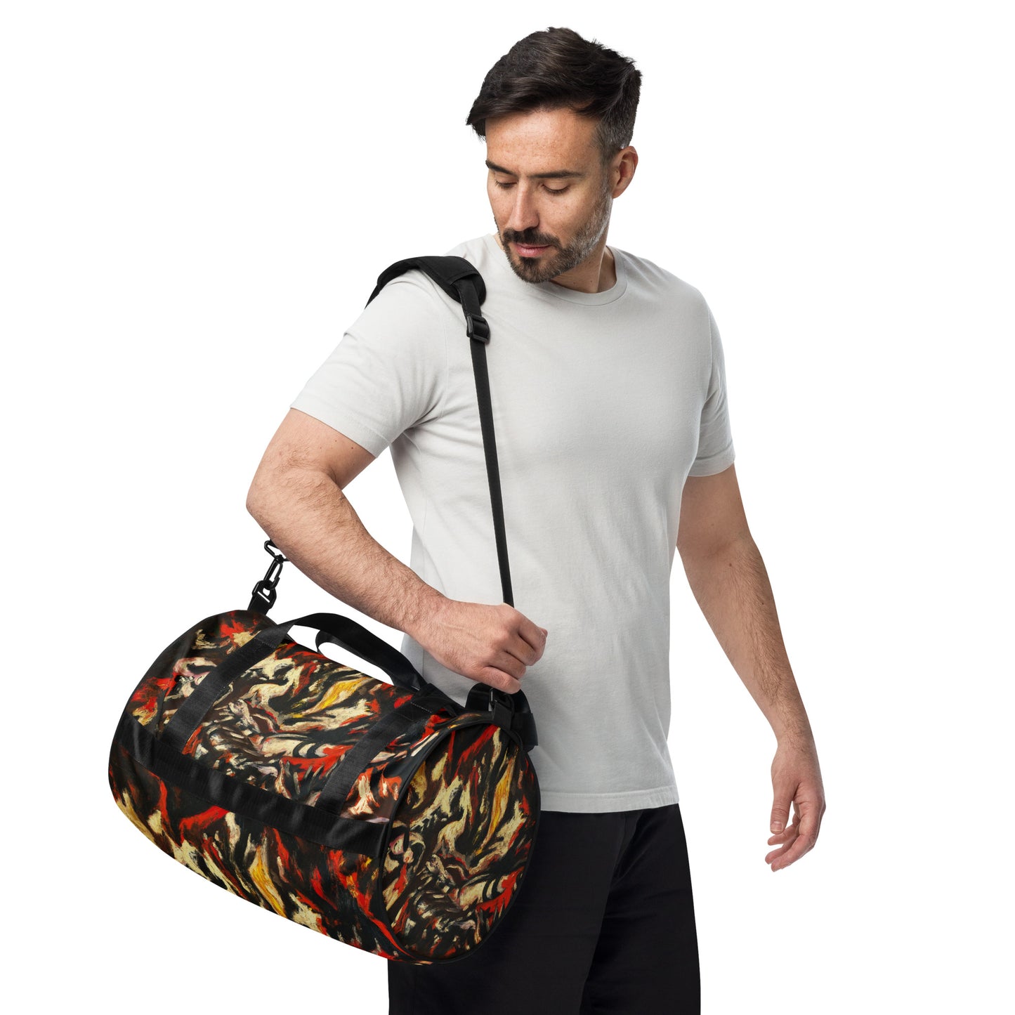 Pollock-style gym bag