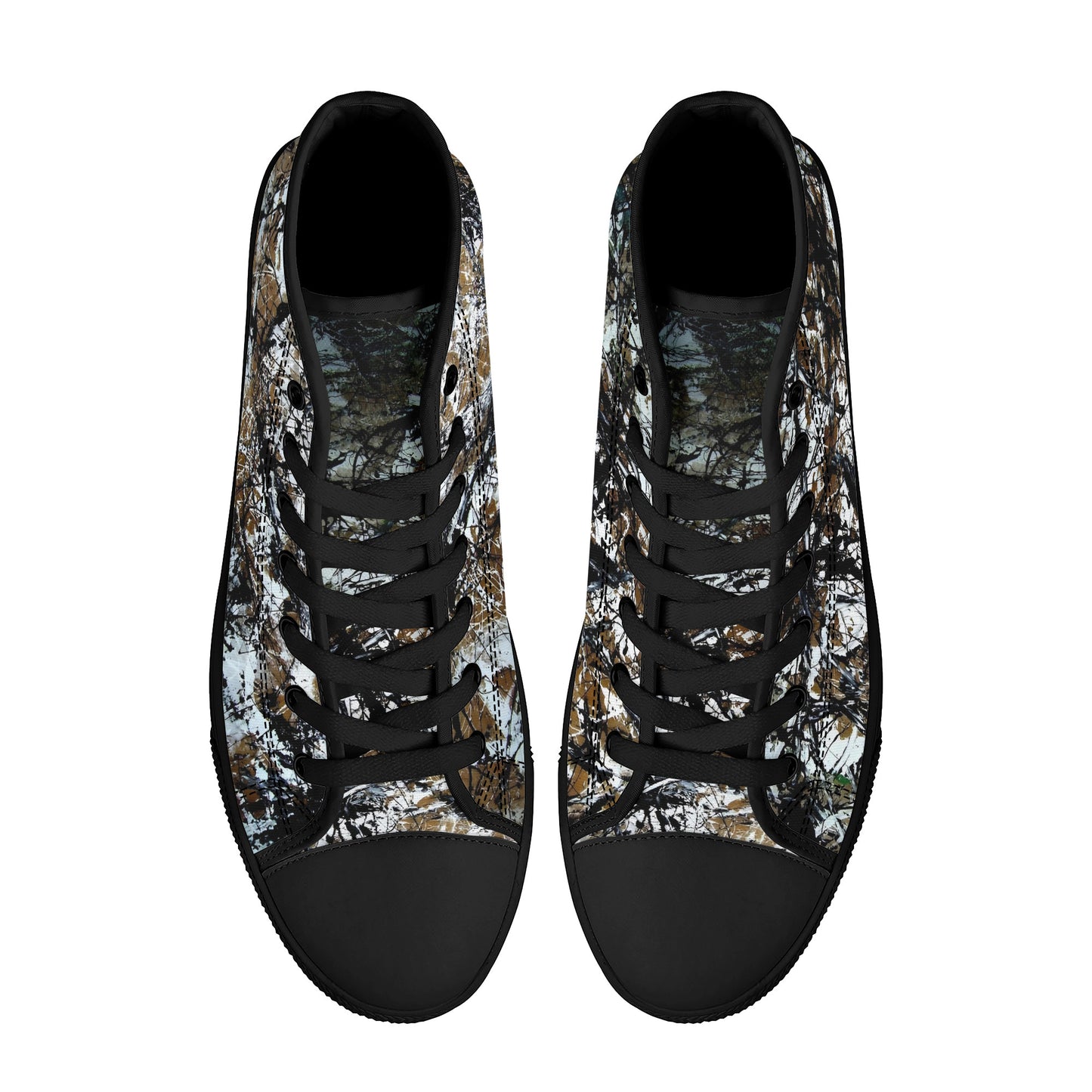 FWS High-Top Canvas Shoes With Customized Tongue - Black