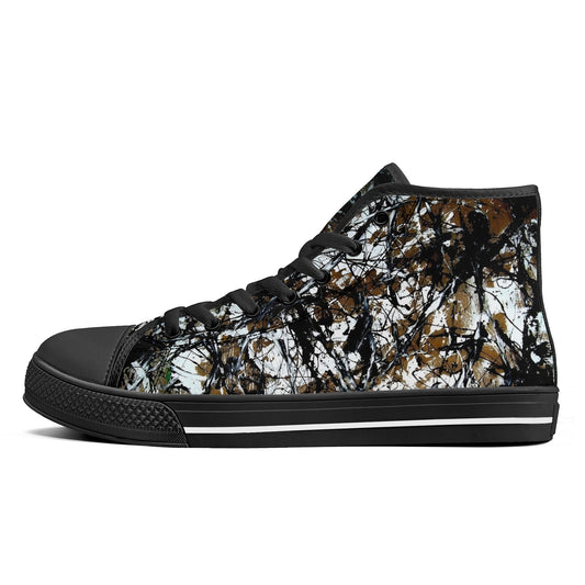 FWS High-Top Canvas Shoes With Customized Tongue - Black